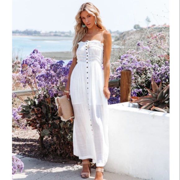 Vici Healthy Glow Pocketed Button Down Maxi Dress - Picture 2 of 7